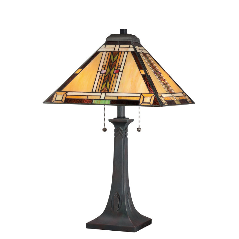 Quoizel TFNO6325VA Two Light Table Lamp, Valiant Bronze Finish - LightingWellCo
