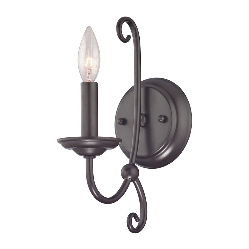ELK Home 1501WS/10 One Light Wall Sconce, Oil Rubbed Bronze Finish - At LightingWellCo