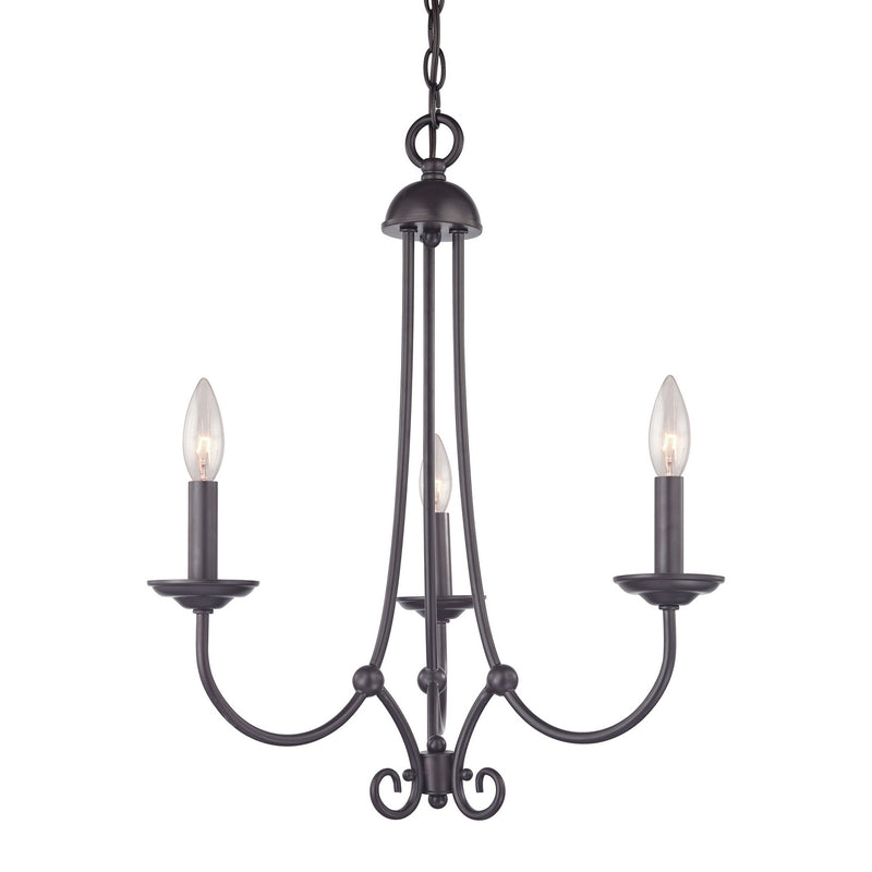 ELK Home 1503CH/10 Three Light Chandelier, Oil Rubbed Bronze Finish - At LightingWellCo