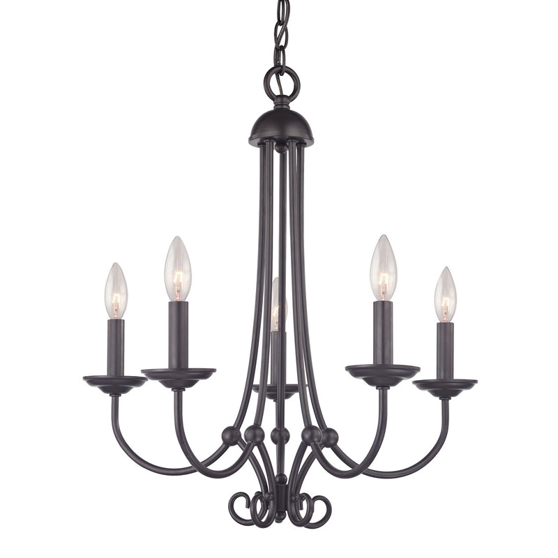 ELK Home 1505CH/10 Five Light Chandelier, Oil Rubbed Bronze Finish-LightingWellCo