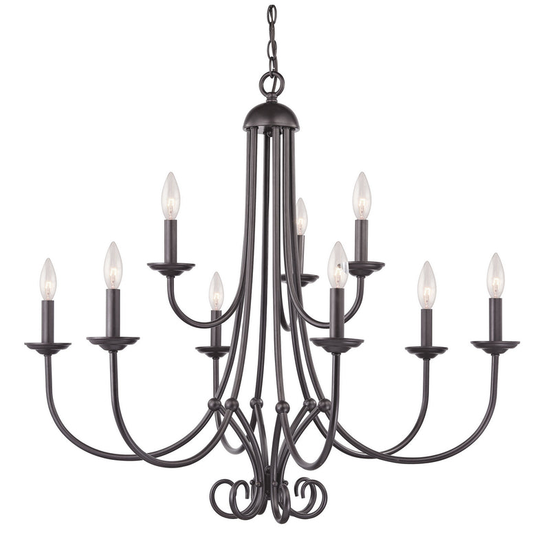 ELK Home 1509CH/10 Nine Light Chandelier, Oil Rubbed Bronze Finish - At LightingWellCo