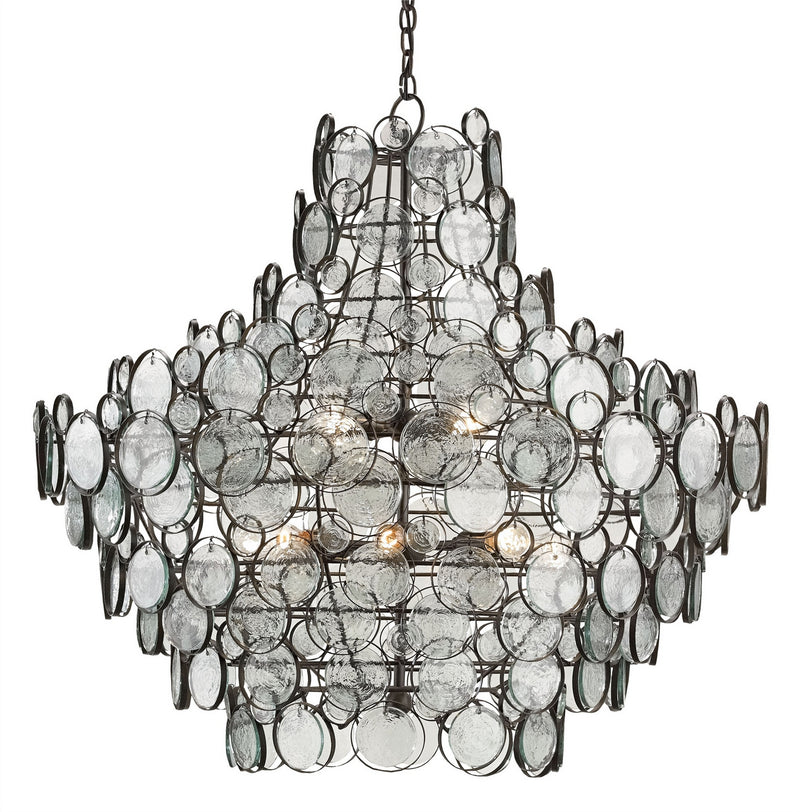 Currey and Company 9520 12 Light Chandelier, Bronze Finish-LightingWellCo