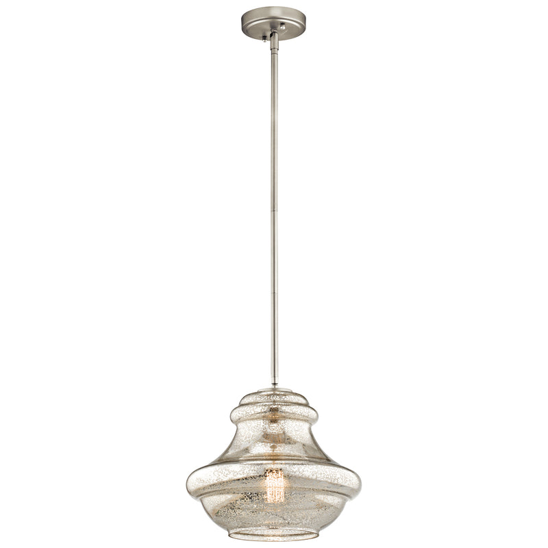 Kichler 42044NIMER One Light Pendant, Brushed Nickel Finish-LightingWellCo