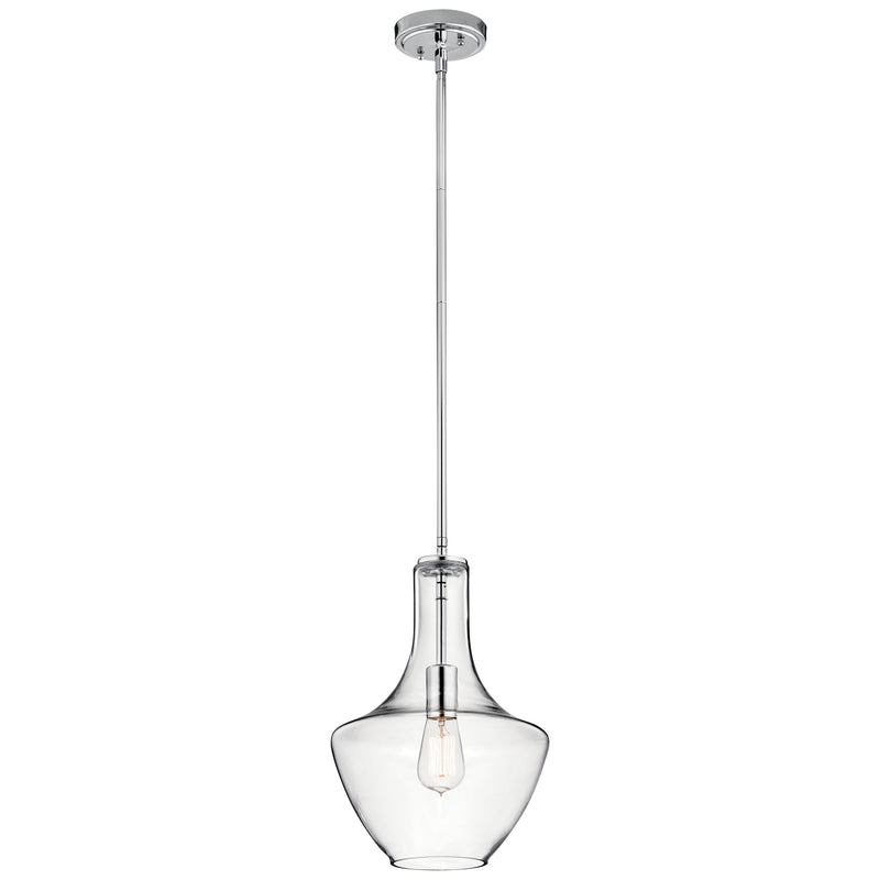 Kichler 42141CHCLR One Light Pendant, Chrome Finish - LightingWellCo