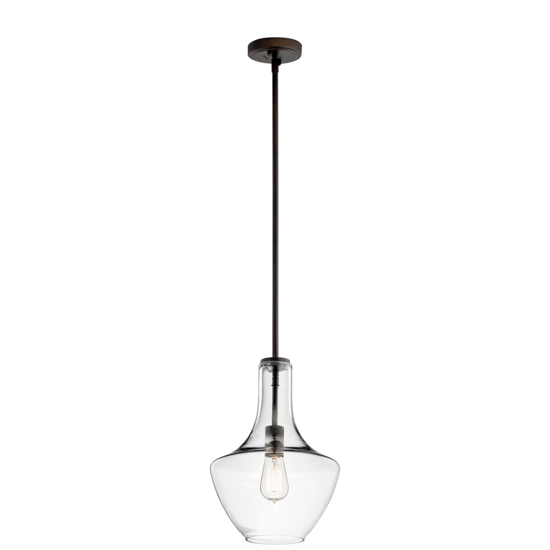 Kichler 42141OZCLR One Light Pendant, Olde Bronze Finish - LightingWellCo