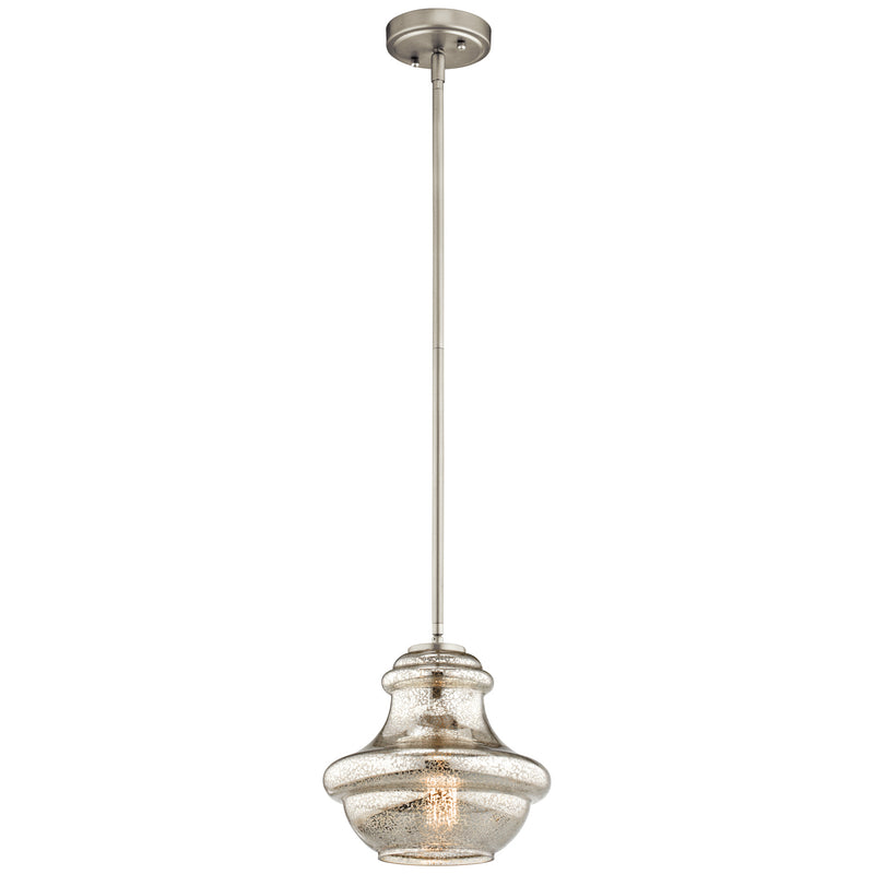 Kichler 42167NIMER One Light Mini Pendant, Brushed Nickel Finish - LightingWellCo