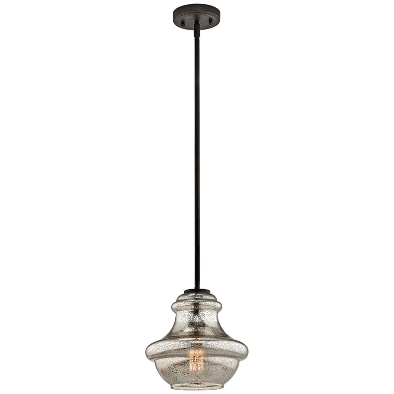 Kichler 42167OZMER One Light Mini Pendant, Olde Bronze Finish - LightingWellCo