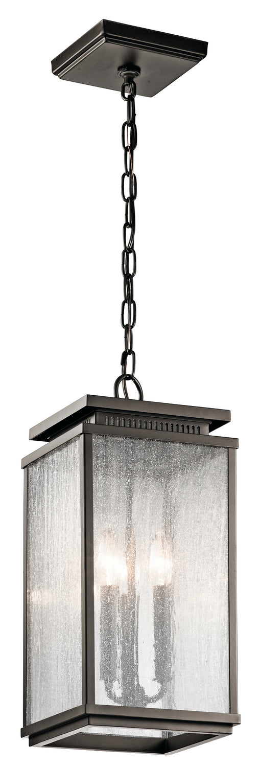 Kichler 49387OZ Three Light Outdoor Pendant, Olde Bronze Finish - LightingWellCo