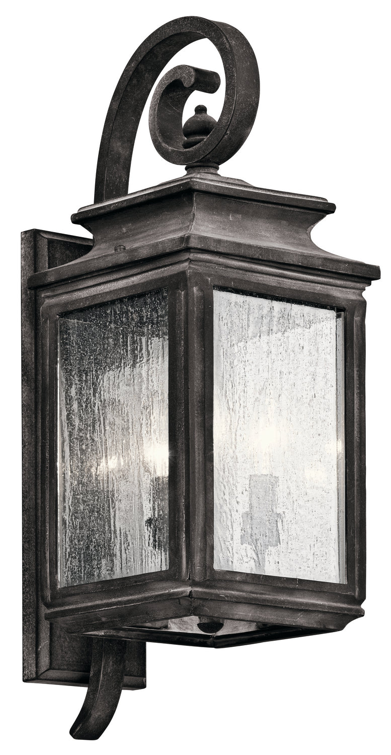 Kichler 49502WZC Three Light Outdoor Wall Mount, Weathered Zinc Finish - LightingWellCo