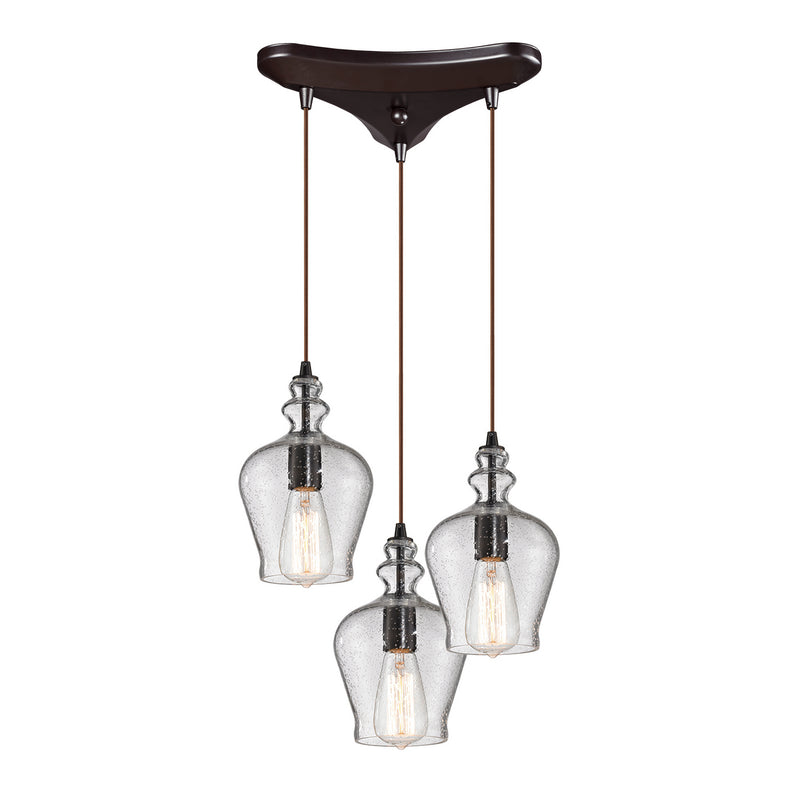 ELK Home 60066-3 Three Light Pendant, Oil Rubbed Bronze Finish - At LightingWellCo