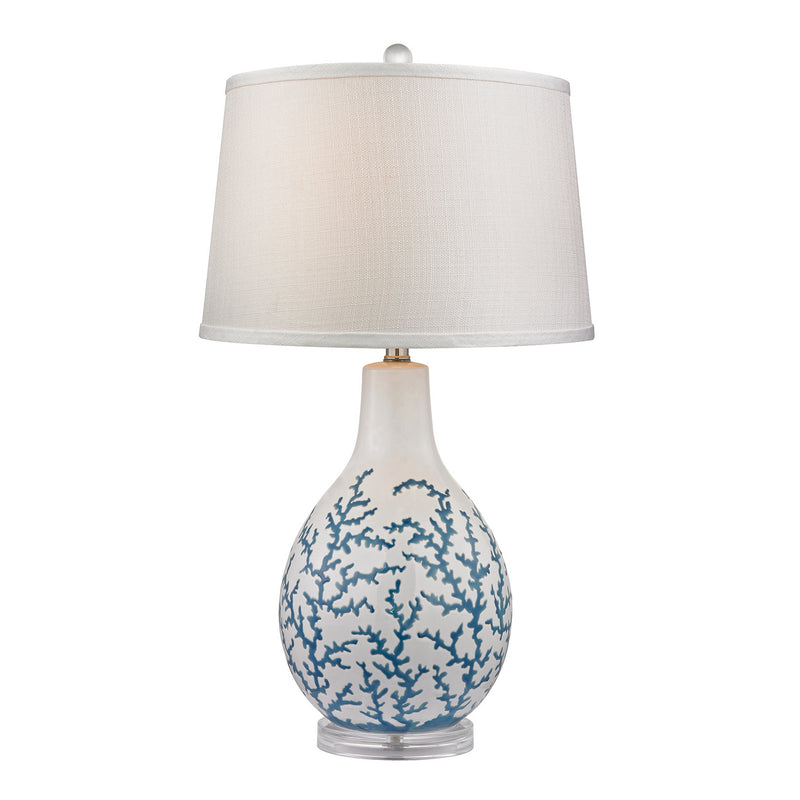 ELK Home D2478 One Light Table Lamp, Pale Blue Finish-LightingWellCo
