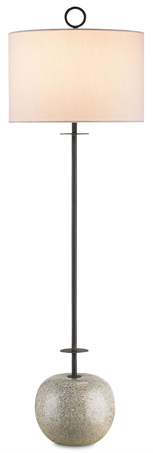 Currey and Company 6096 One Light Table Lamp, Blacksmith/Polished Concrete Finish-LightingWellCo