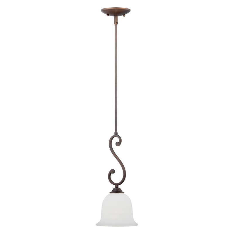 Millennium 1581-RBZ One Light Mini Pendant, Rubbed Bronze Finish - LightingWellCo