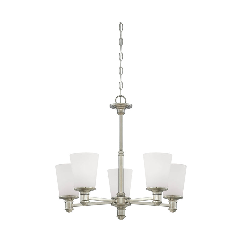 Millennium 2155-SN Five Light Chandelier, Satin Nickel Finish - LightingWellCo