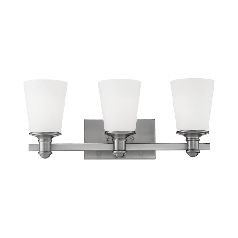 Millennium 2163-SN Three Light Vanity, Satin Nickel Finish - LightingWellCo