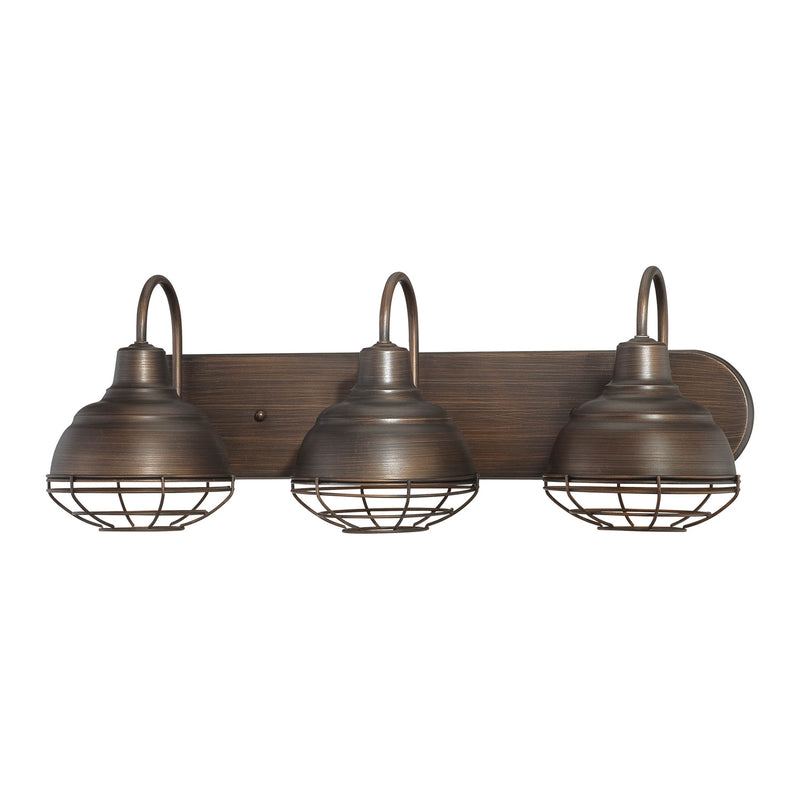 Millennium 5423-RBZ Three Light Vanity, Rubbed Bronze Finish - LightingWellCo