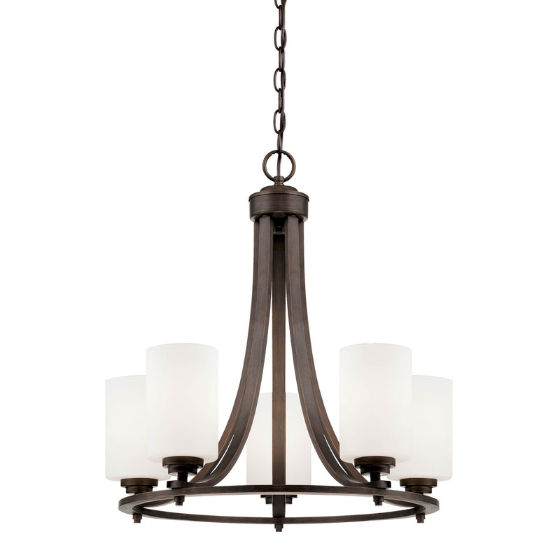 Millennium 7255-RBZ Five Light Chandelier, Rubbed Bronze Finish - LightingWellCo