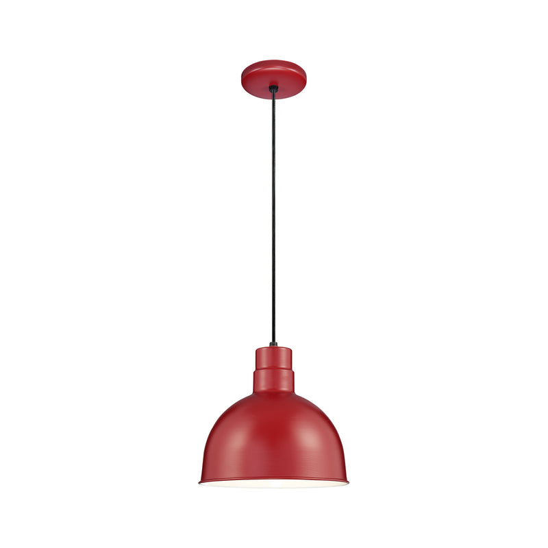 Millennium RDBC12-SR One Light Pendant, Satin Red Finish - LightingWellCo