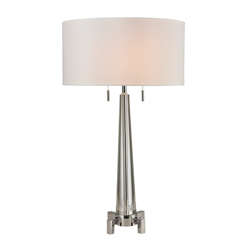 ELK Home D2681 Two Light Table Lamp, Chrome, Clear, Clear Finish - At LightingWellCo