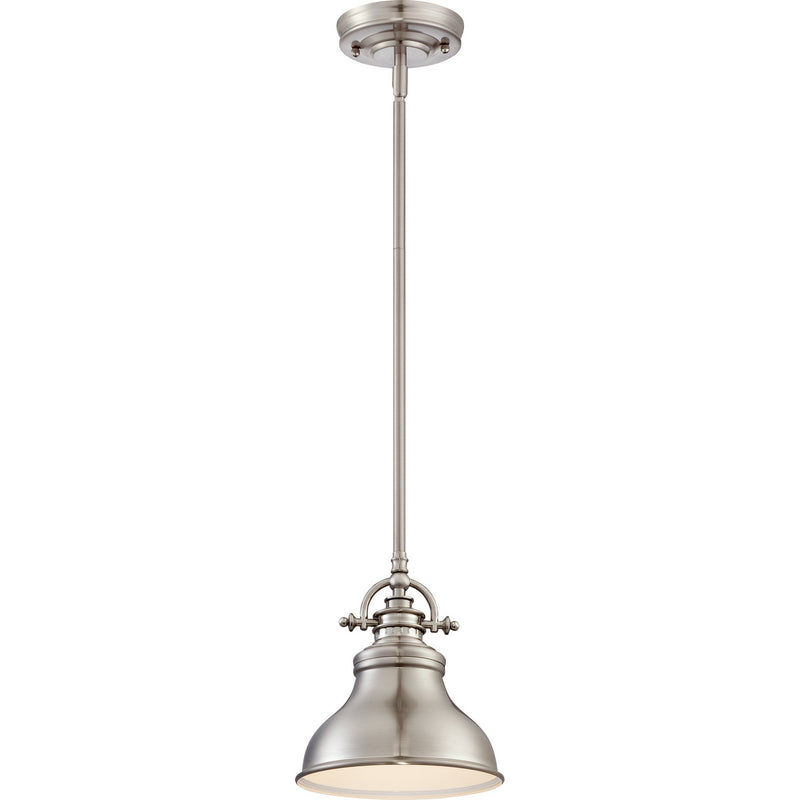 Quoizel ER1508BN One Light Mini Pendant, Brushed Nickel Finish - LightingWellCo