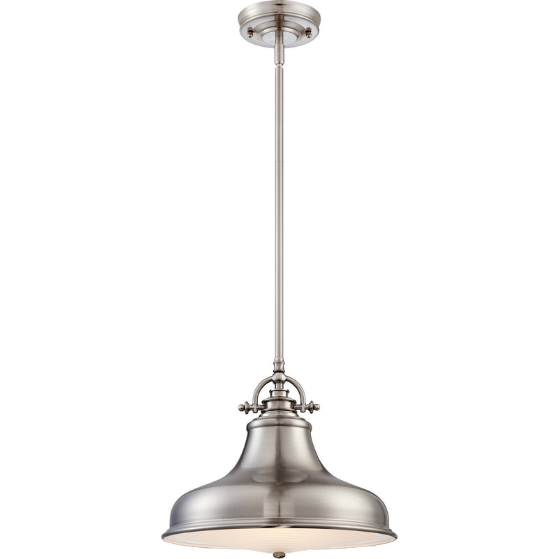 Quoizel ER1814BN One Light Pendant, Brushed Nickel Finish - LightingWellCo