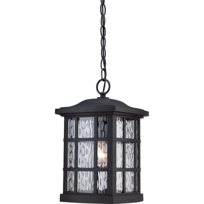 Quoizel SNN1909K One Light Outdoor Hanging Lantern, Mystic Black Finish - LightingWellCo