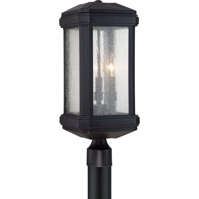 Quoizel TML9008K Three Light Outdoor Post Lantern, Mystic Black Finish - LightingWellCo
