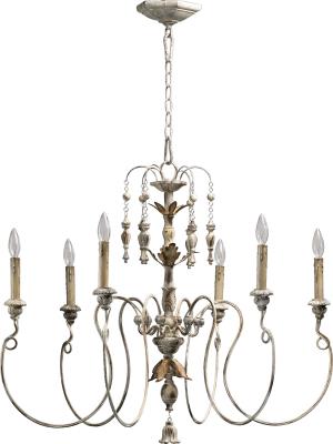 Quorum 6006-6-70 Salento 6 Light 32 inch Persian White Chandelier Ceiling Light - LightingWellCo