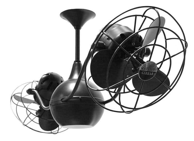Matthews Fan Company Vent-Bettina VB-BK-MTL 13``Ceiling Fan, Matte Black Finish - LightingWellCo