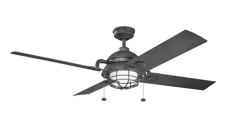 Kichler 310136DBK 65``Ceiling Fan, Distressed Black Finish - LightingWellCo