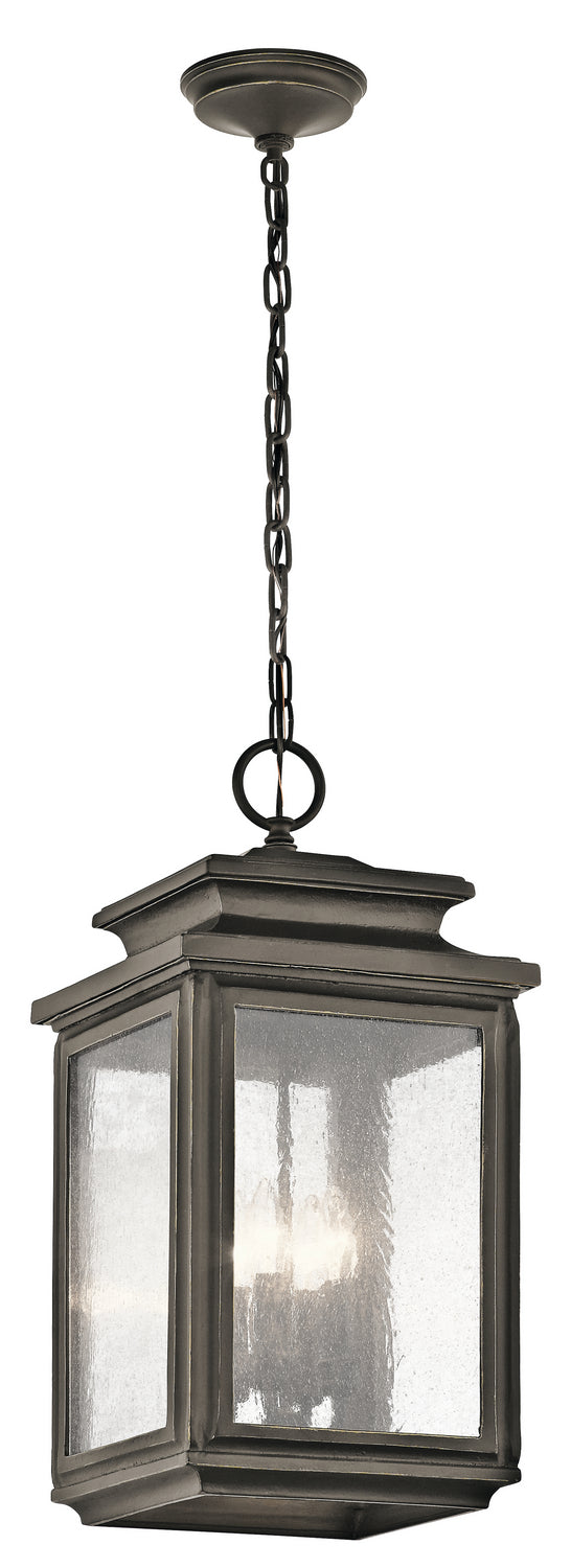 Kichler 49505OZ Four Light Outdoor Pendant, Olde Bronze Finish - LightingWellCo