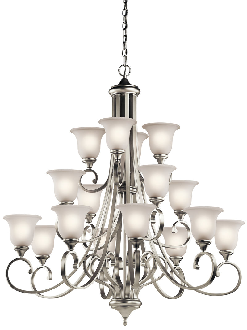 Kichler 43192NI 16 Light Chandelier, Brushed Nickel Finish - LightingWellCo