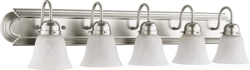 Quorum 5094-5-165 Five Light Vanity, Satin Nickel Finish - LightingWellCo