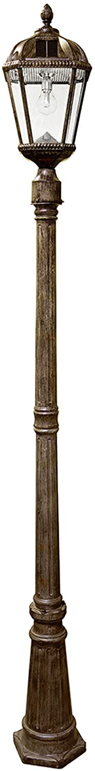 Gama Sonic GS-98B-S-WB Royal Bulb Solar Lamp Post - Single - Weathered Bronze - LightingWellCo