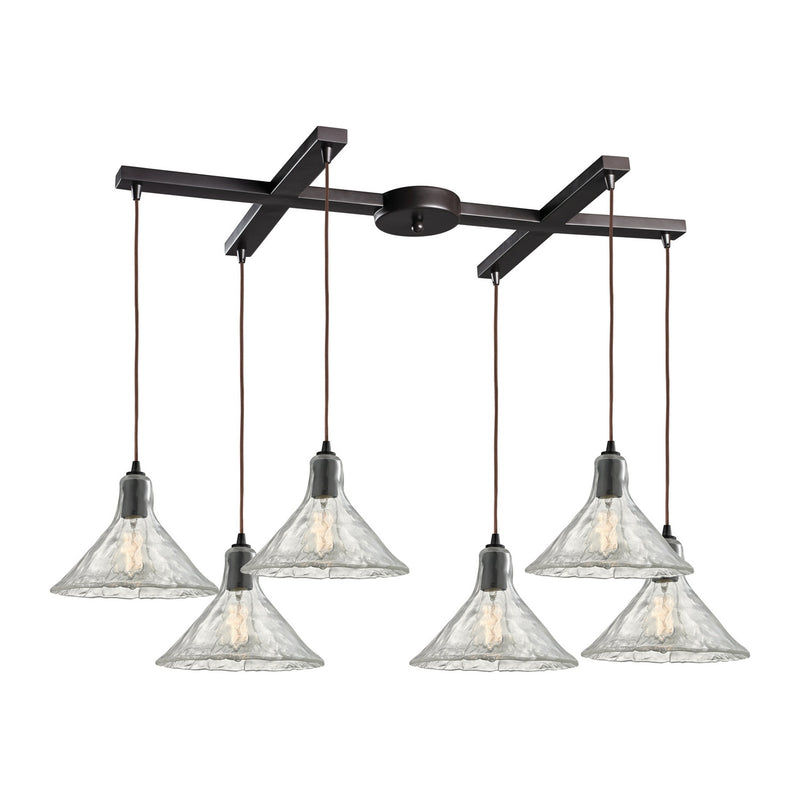 ELK Home 10435/6 Six Light Pendant, Oil Rubbed Bronze Finish-LightingWellCo