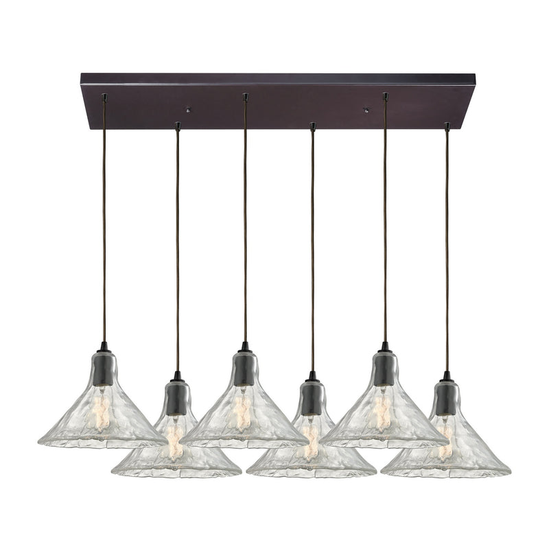 ELK Home 10435/6RC Six Light Pendant, Oil Rubbed Bronze Finish-LightingWellCo
