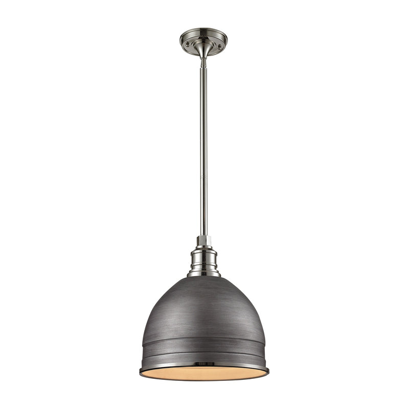 ELK Home 66882/1 One Light Pendant, Polished Nickel Finish - At LightingWellCo