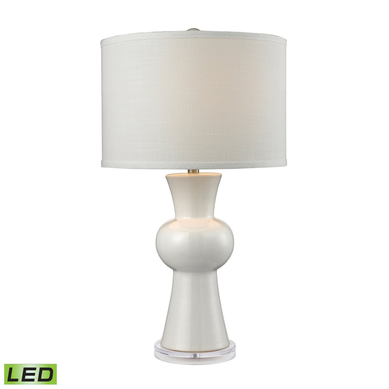 ELK Home D2618-LED LED Table Lamp, Gloss White Finish-LightingWellCo