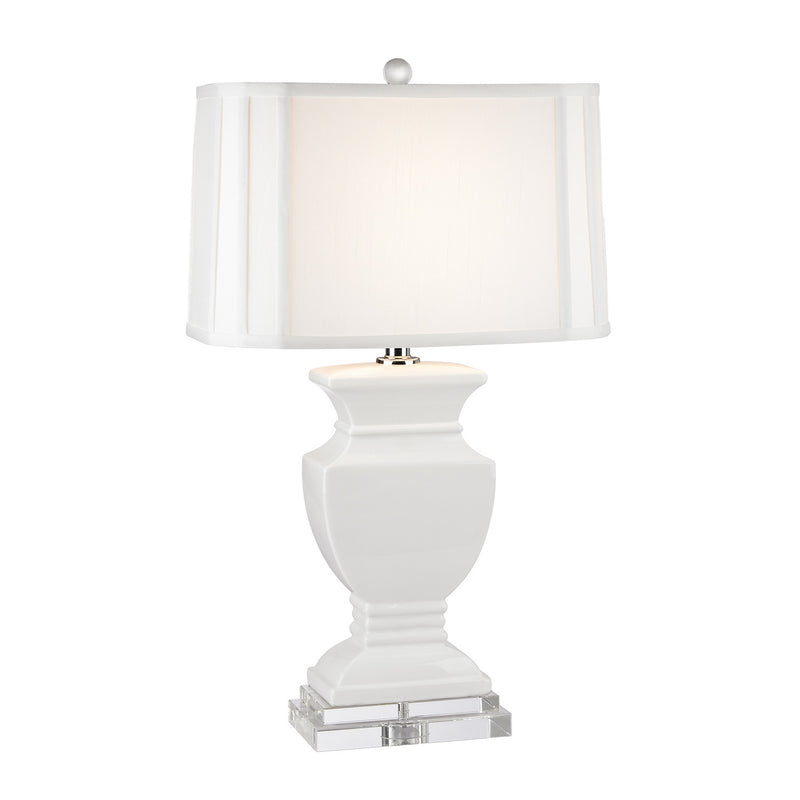 ELK Home D2634 One Light Table Lamp, Gloss White Finish - At LightingWellCo