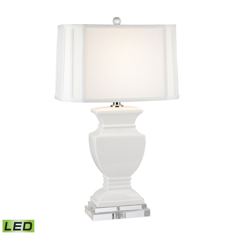 ELK Home D2634-LED LED Table Lamp, Gloss White Finish - At LightingWellCo