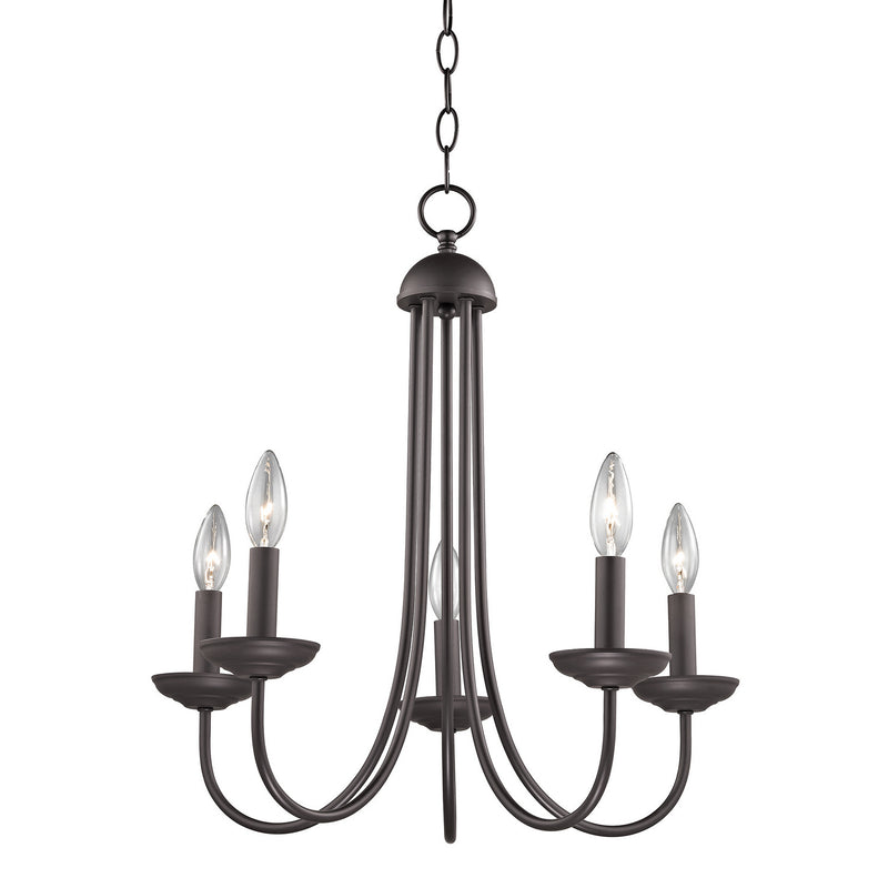 ELK Home 1525CH/10 Five Light Chandelier, Oil Rubbed Bronze Finish-LightingWellCo