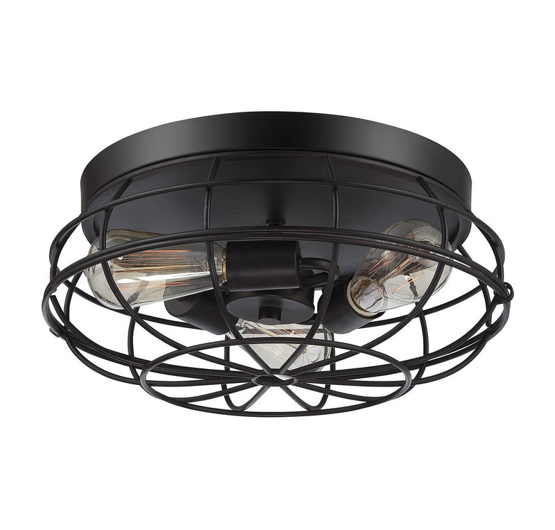 Savoy House 6-8074-15-13 Three Light Flush Mount, English Bronze Finish LightingWellCo