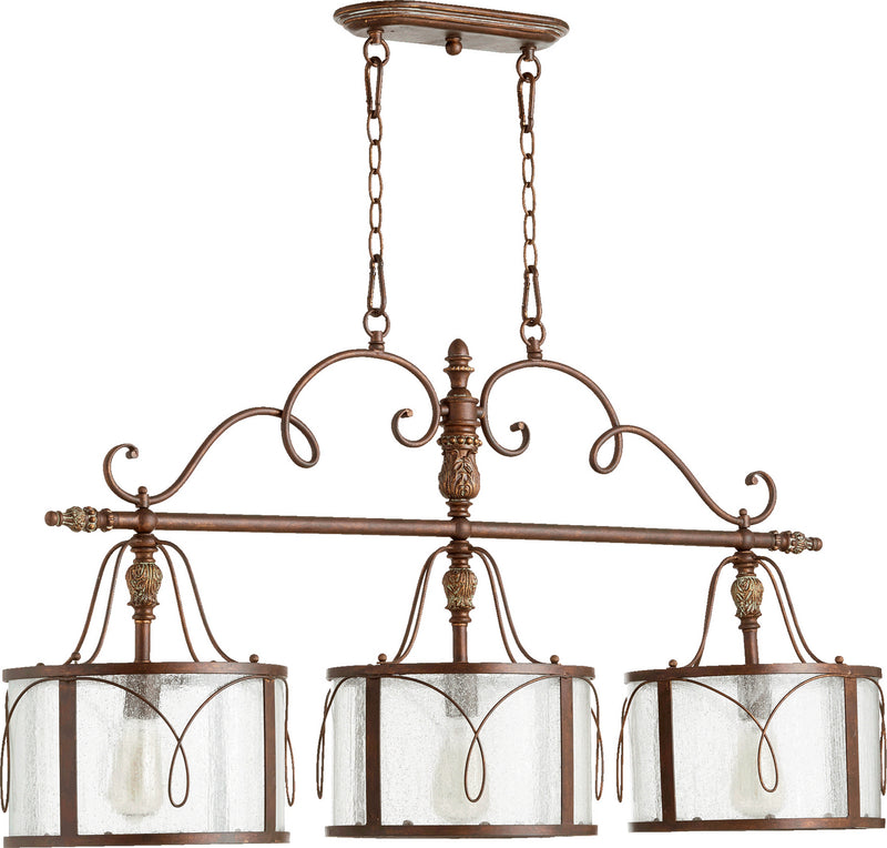 Quorum 6506-3-39 Three Light Island Pendant, Vintage Copper Finish - LightingWellCo