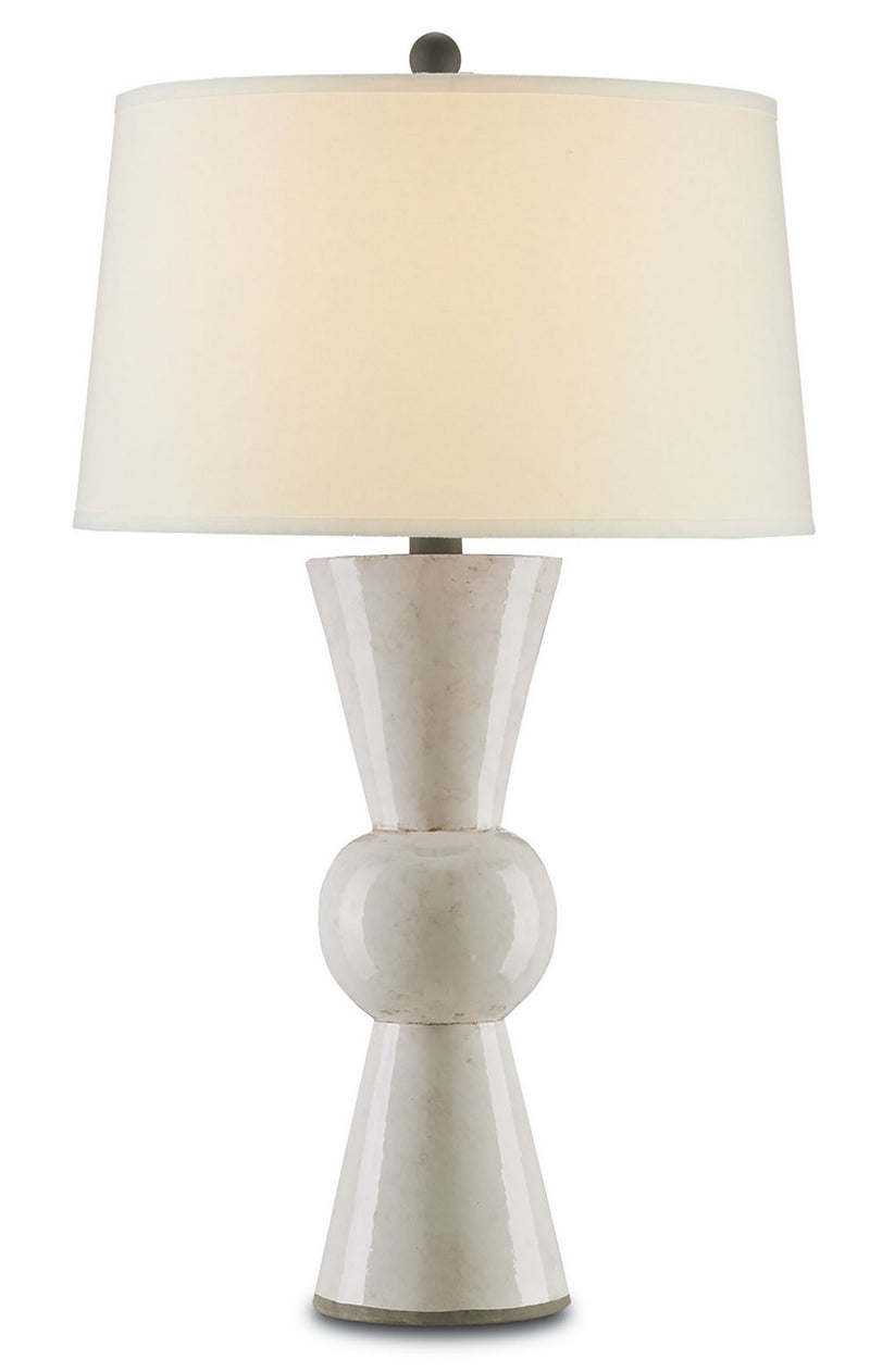 Currey and Company 6198 One Light Table Lamp, Antique White Finish-LightingWellCo