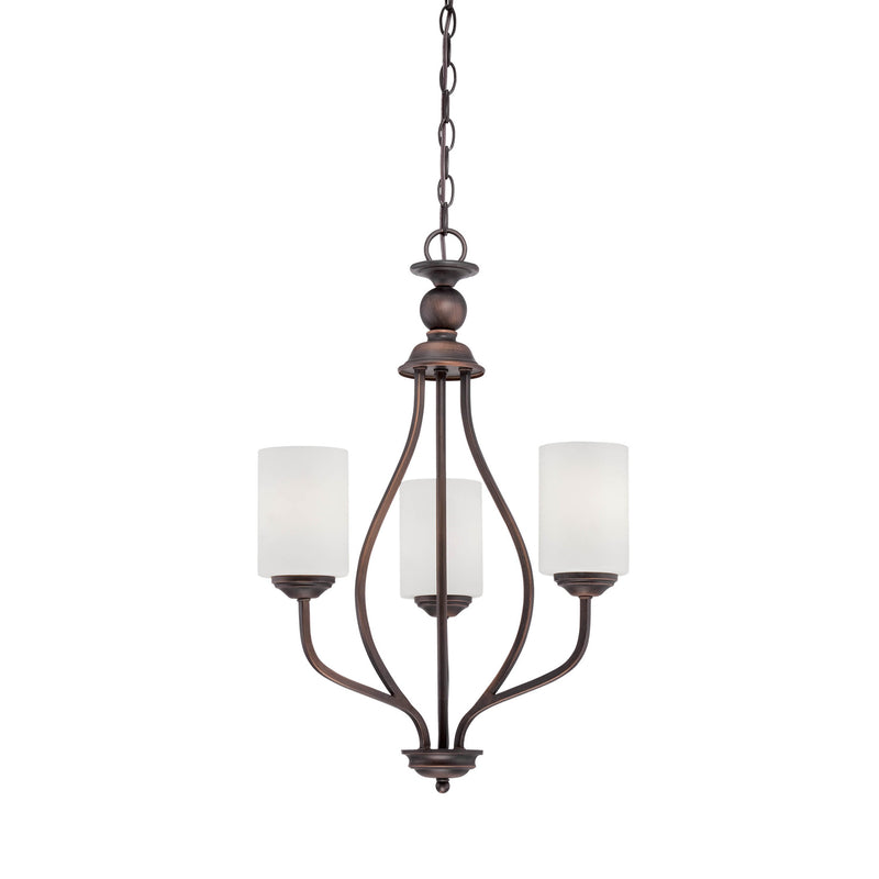 Millennium 3053-RBZ Three Light Chandelier, Rubbed Bronze Finish - LightingWellCo