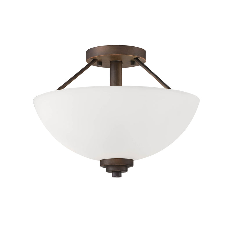 Millennium 3152-RBZ Two Light Semi-Flush Mount, Rubbed Bronze Finish - LightingWellCo