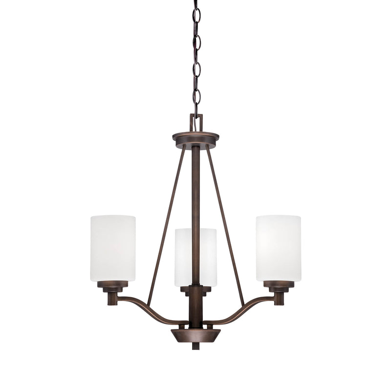 Millennium 3153-RBZ Three Light Chandelier, Rubbed Bronze Finish - LightingWellCo