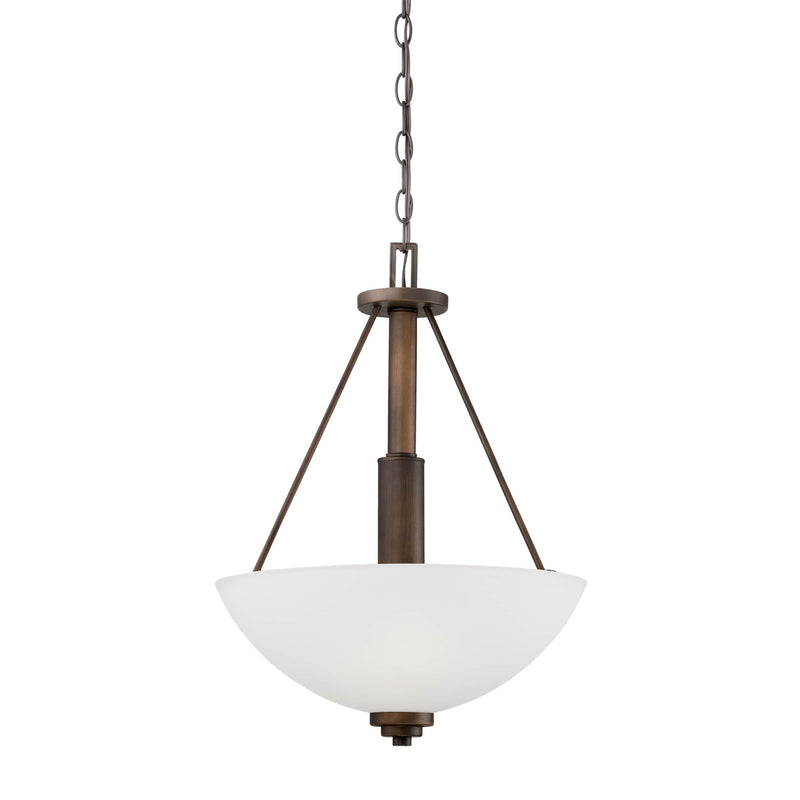 Millennium 3163-RBZ Three Light Pendant, Rubbed Bronze Finish - LightingWellCo