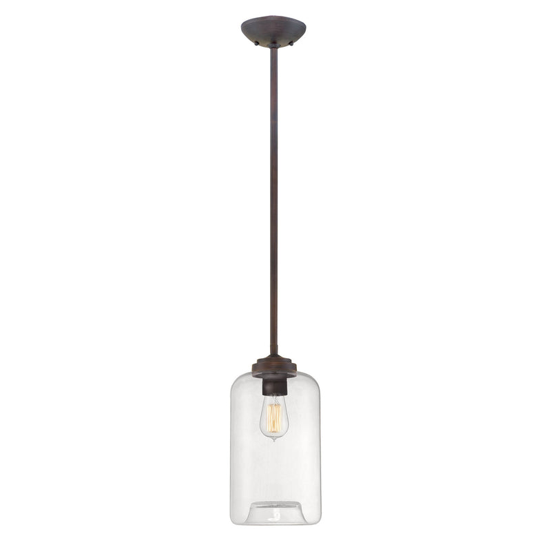 Millennium 5721-RBZ One Light Pendant, Rubbed Bronze Finish - LightingWellCo