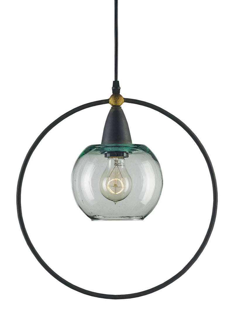 Currey and Company 9233 One Light Pendant, Blacksmith/Old Brass Finish-LightingWellCo